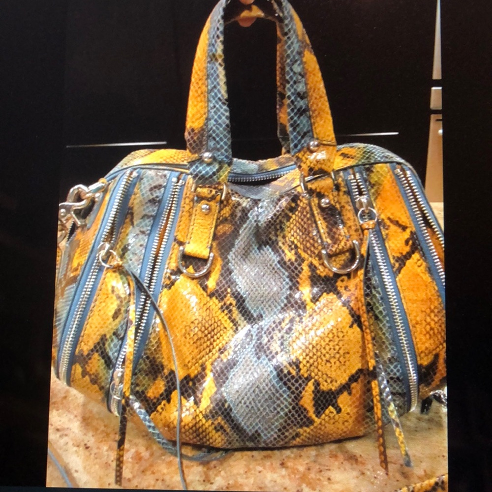 Botkier Howard St. Snakeskin /Python Satchel Euc - image 1